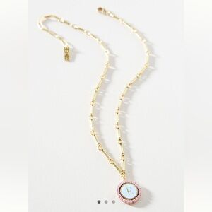 Anthropologie Tova Colorpop Monogram Pendant